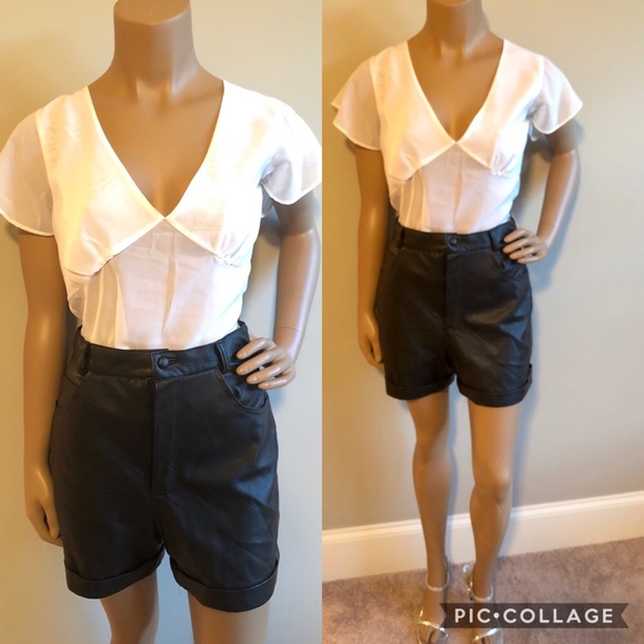 🛍Louise Paris Super High Rise Vegan Leather Short - Picture 3 of 8